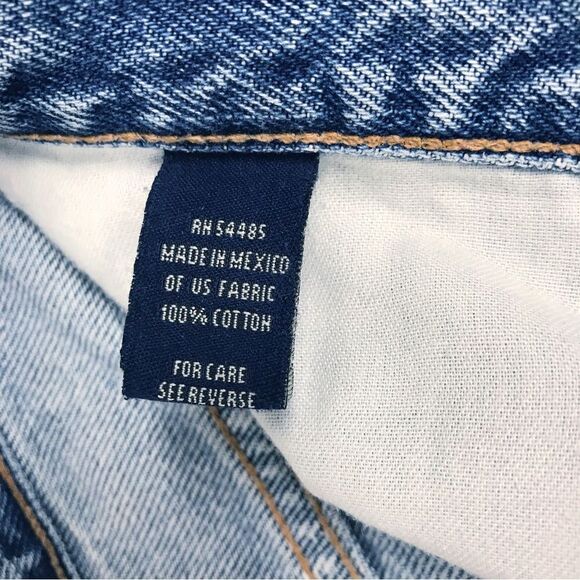 VINTAGE American Eagle Flare Leg Jeans Distressed Low Mid Rise 90s Y2K Size 12 - Picture 7 of 14